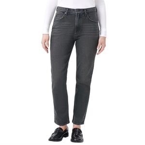Kirkland Signature Straight Leg Jeans, High Rise, Gray (Washed Black) Size 8 NWT